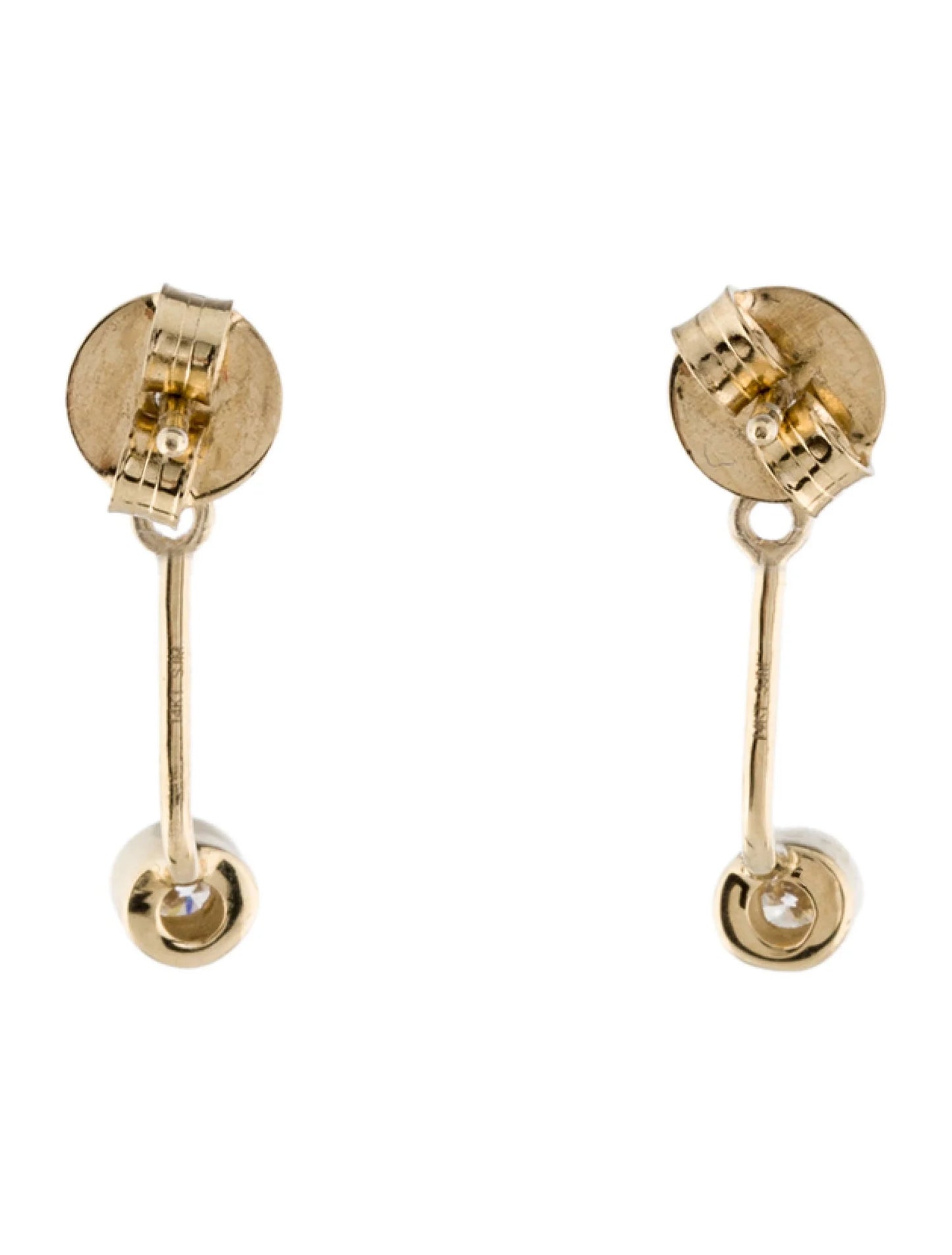 Bar Drop Earrings 14K Yellow Gold