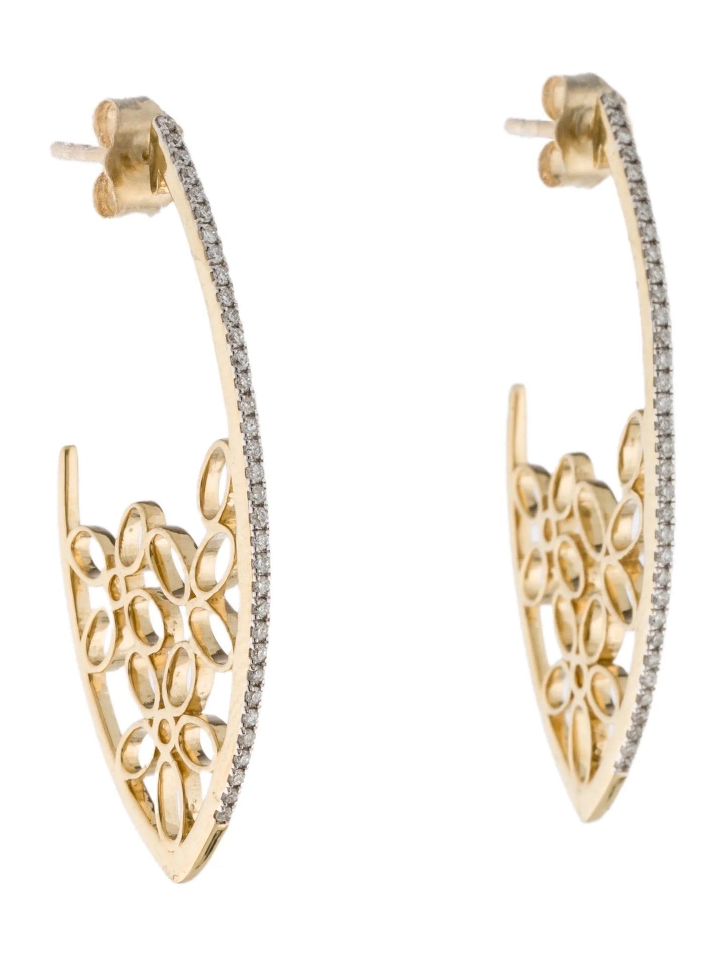 Diamond 14K Yellow Gold Earring