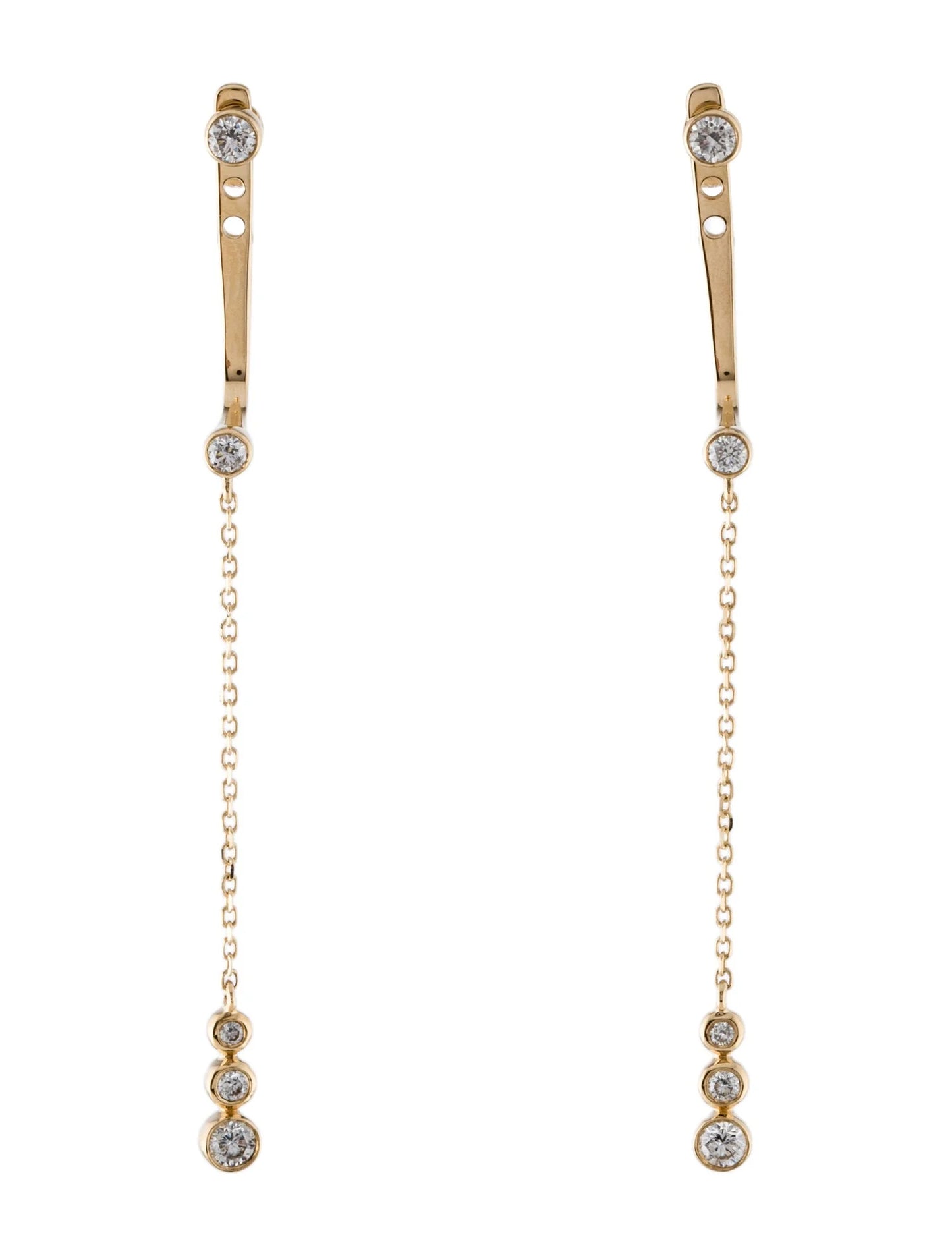 Luna drop Earring 14K Yellow Gold