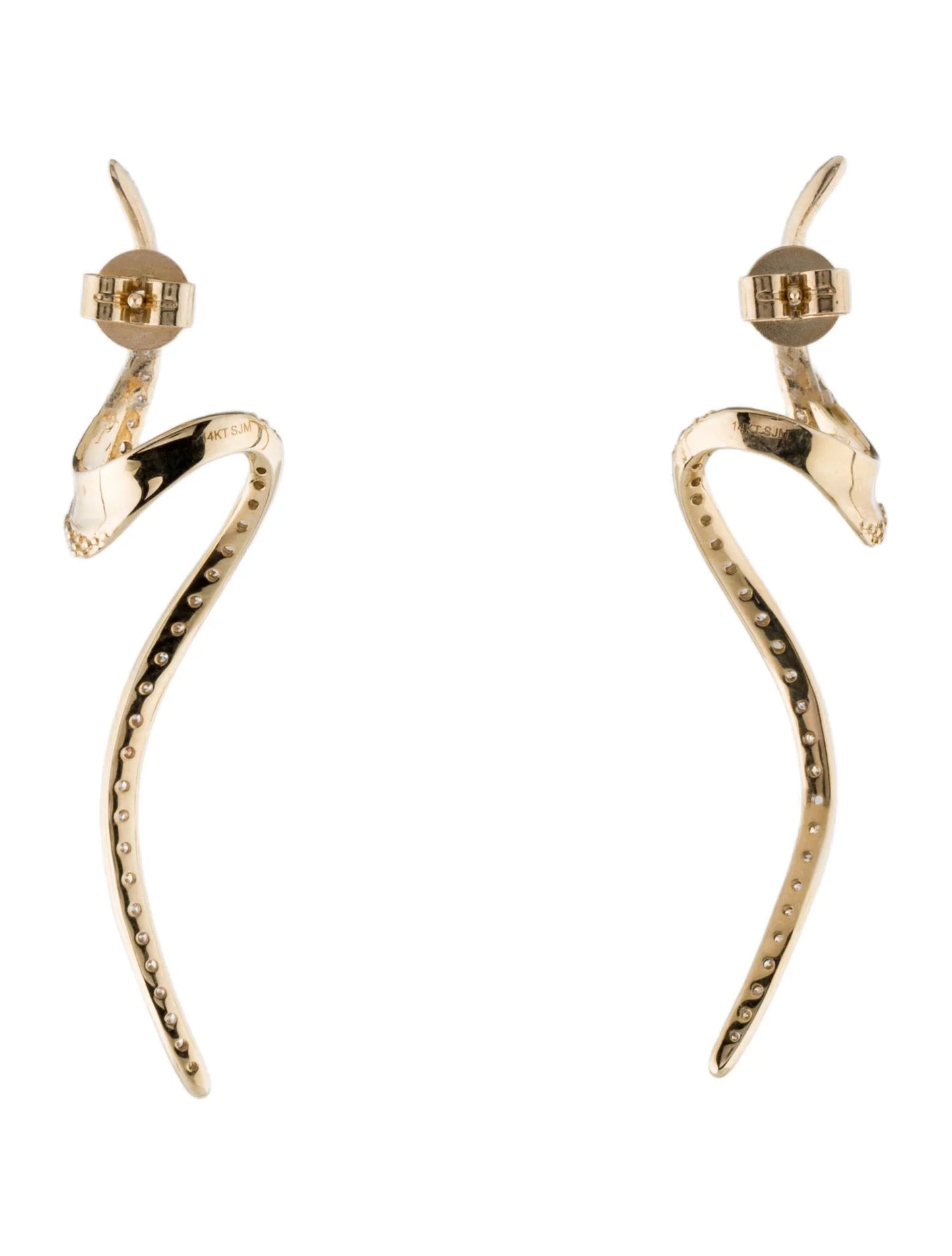 Velora Arc Earrings 14K Yellow Gold