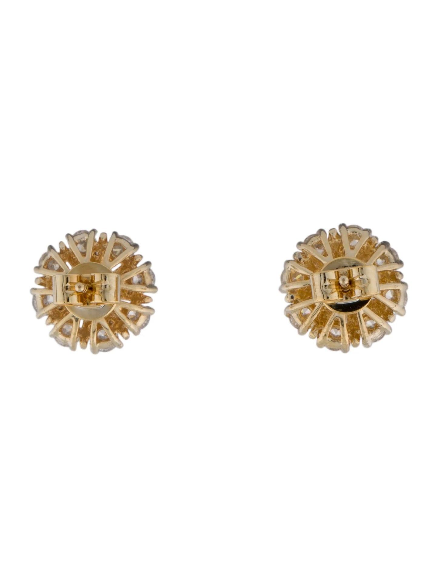 Aurora Bloom Stud Earrings 14K Yellow Gold